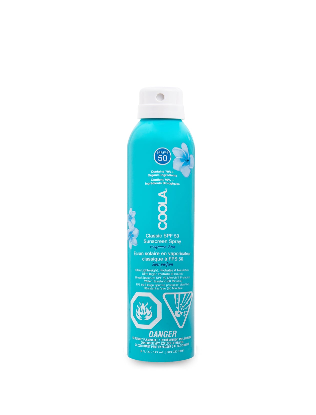 COOLA Classic Sunscreen Spray SPF 50 – Sans parfum